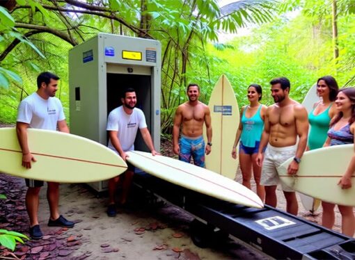 Board scanner in place at Baker entrance