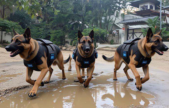 Remote-Controlled Attack Dogs Roaming Freely In K